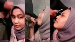 Crotin Muka Cewek Berjilbab Di Toilet Umum
