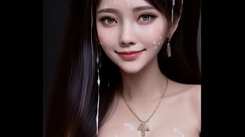 Gadis-gadis Hanfu Putih China Hasil Animasi Ai Terselimuti Cairan Sperma, Tersenyum Malu-malu