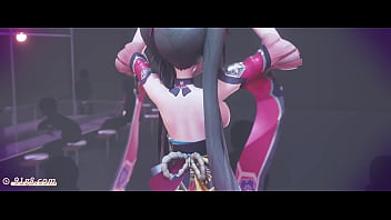 花火星穹铁道:3d国漫魅惑裸舞,抖音风mmd撩人少女激情演绎
