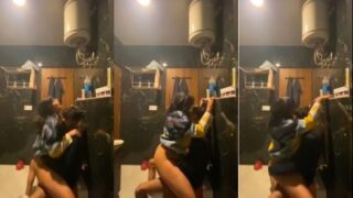 Gadis Tergairah Rekam Aksi Nungging Di Kamar Mandi