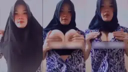 Ukhty Nabilah Berhijab Meremas Payudara Montoknya