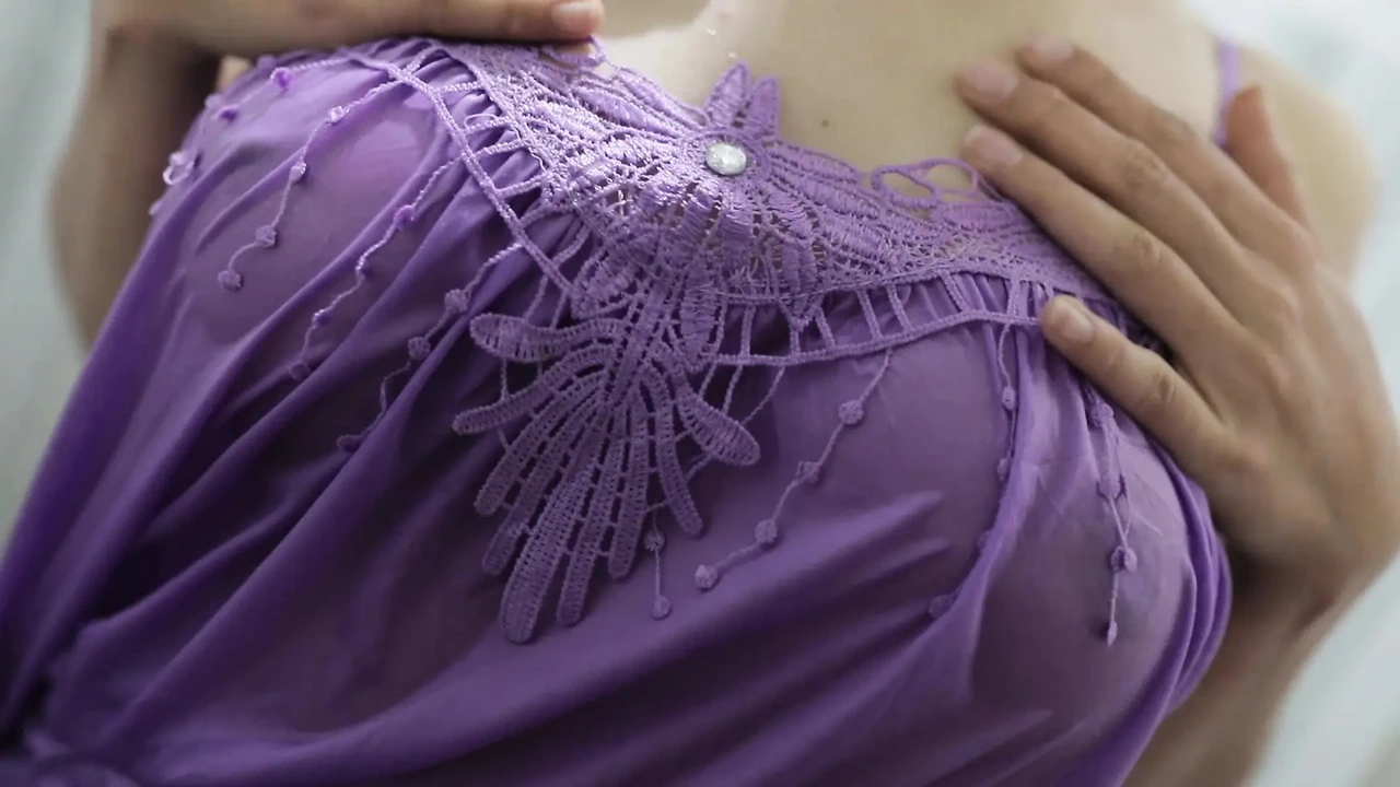 Amateur Busty Girl In A Transparent Dress