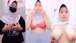 Putriana Menggoda Di Kamar Mandi Dengan Jilbab Yang Menggoda