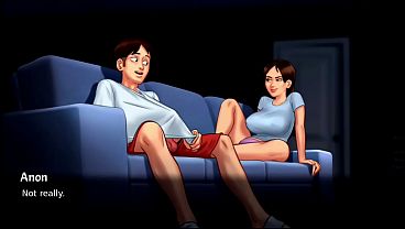Ibu Tiri Melirik Ke Belakang Sekali Lagi, Sambil Buka Kancing Baju, Siap Digoyang (18+)