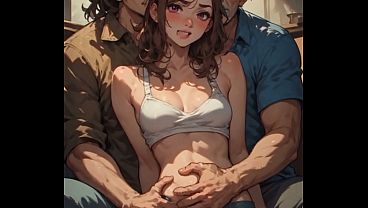 Ayah Tiri Dan Temennya Ngewe Anak Tiri Pake Suara Ai Cowok ( Bikinan Ai )